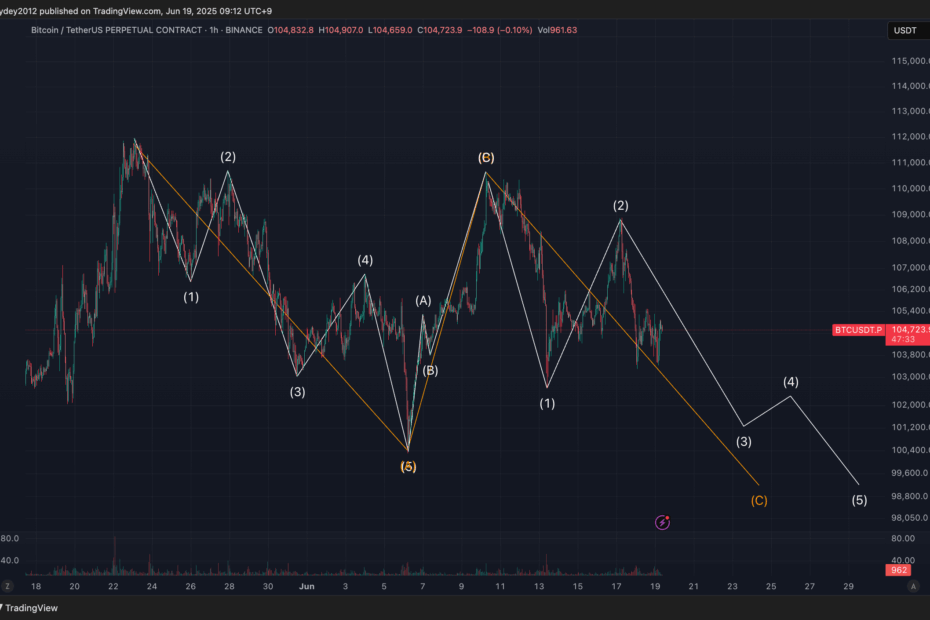 2025-06-19 09시 15분기준 1시간봉 BTC